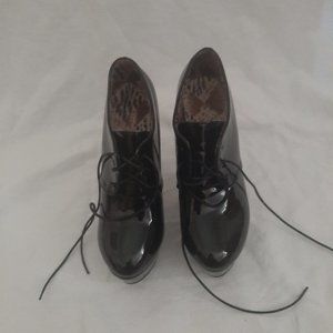 Black, Size 8.5 Platform Stiletto Oxford